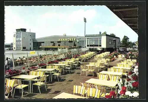 AK Hannover, Flughafen, Blick von der Restaurant-Terrasse