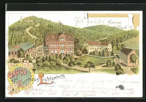 Lithographie Lichtenberg, Kurhaus Lichtenberg