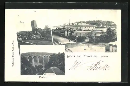 AK Kreiensen, Burg, Viaduct, Bahnhof
