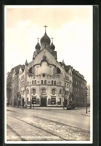 AK Berlin-Wilmersdorf, Russische Kirche, Hohenzollerndamm Ecke Ruhrstrasse