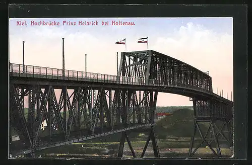 AK Kiel, Hochbrücke Prinz Heinrich bei Holtenau