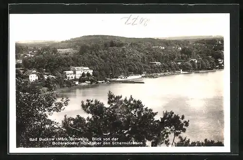 AK Bad Buckow, Blick von der Bollersdorfer Höhe über den Schermützelsee