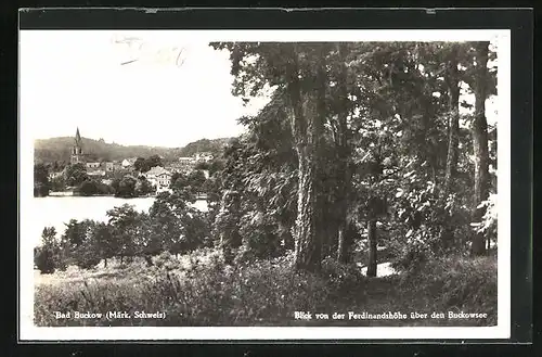 AK Bad Buckow, Blick von der Ferdinandshöhe über den Buckowsee