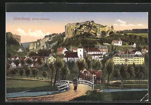 Künstler-AK Streitberg /Fränk. Schweiz, Brücke in die Stadt