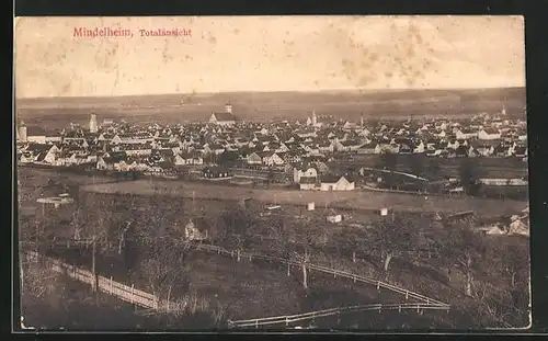 AK Mindelheim, Totalansicht der Stadt