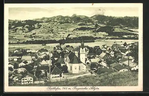 AK Sonthofen /Bay. Allgäu, Kirche im Stadtkern