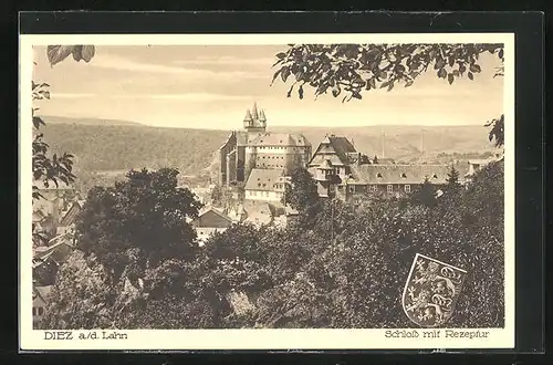 AK Diez a. d. Lahn, Schloss mit Rezeptur, Wappen