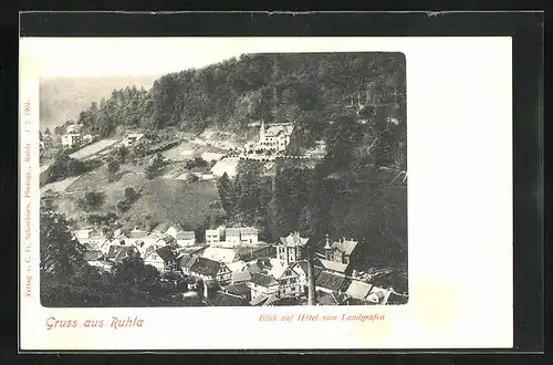 AK Ruhla, Blick auf Hôtel zum Landgrafen