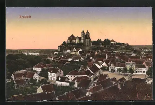 AK Breisach, Totalansicht im Abendrot