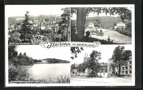 AK Iserlohn /Sauerland, Gaststätten am Seiler See, Franzosenhohl, An der oberen Stadtkirche