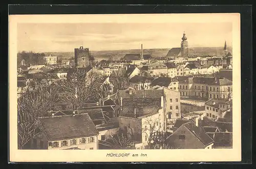 AK Mühldorf am Inn, Blick über die Dächer