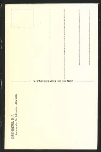 AK Eisenberg, Innenansicht der Schlosskirche, Altarseite