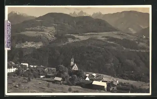 AK Feldthurns, Ortsansicht aus der Vogelschau