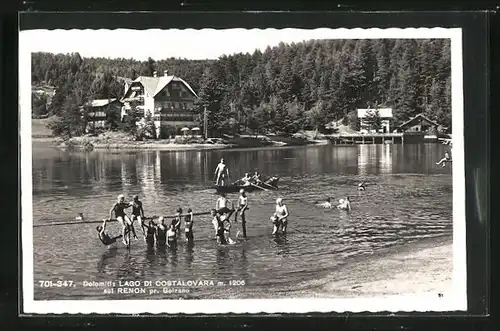 AK Renon, Lago di Costalovara, Badegäste im See