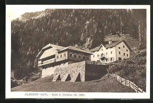 AK Bulla /Gardena, Albergo Alpi