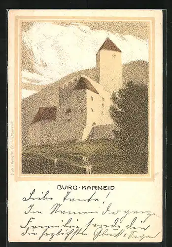 AK Karneid, Blick auf die Burg