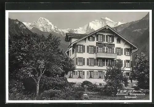 AK Wilderswil, Hotel und Pension Schlössli Unspunnen