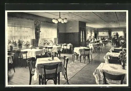 AK Halver i. Westf., Gasthof und Sommerfrische Karlshöhe, Speisesaal