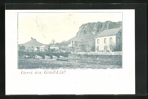 AK Gerolstein, Flusspartie mit Brücke