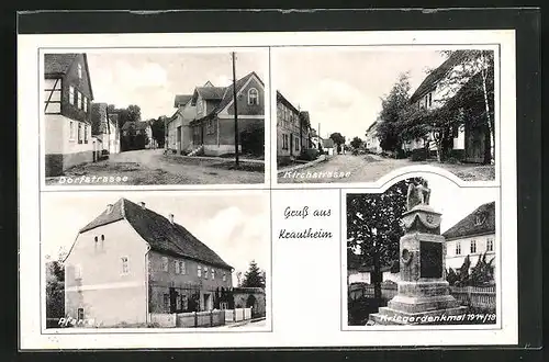 AK Krautheim, Pfarre, Kriegerdenkmal 1914-18, Dorfstrasse