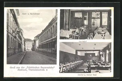 AK Ansbach, Gasthaus Fränkische Bauernstube, Theresienstrasse 8