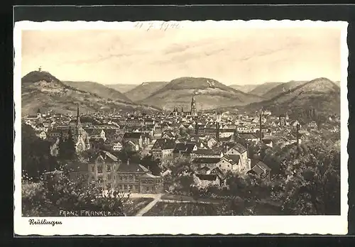 AK Reutlingen, Panoramablick auf die Stadt