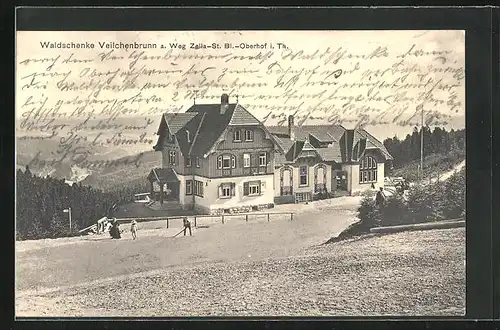 AK Oberhof i. Th., Gasthaus Waldschenke Veilchenbrunn