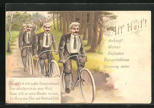 AK All Heil!, Herren fahren im Wald Fahrrad