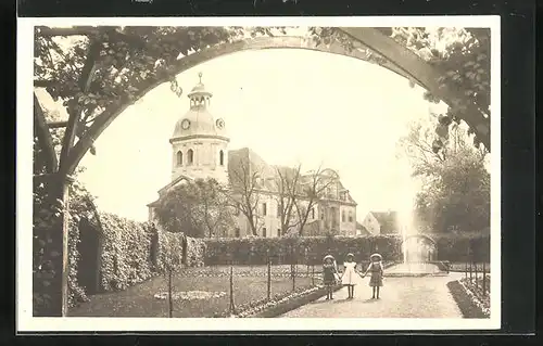 AK Eisenberg S.-A., Schlossgarten mit 3 Kindern