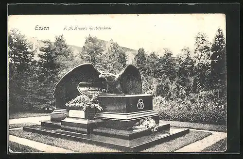 AK Essen, F. A. Krupp`s Grabdenkmal