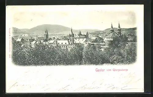 AK Goslar, Blick vom Georgenberge auf die Stadt