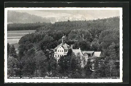 AK Langenberg-Schwarzenberg i. Erzgb., Blick auf Heimstätte Förstel