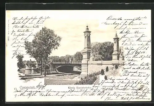 AK Cannstatt, Blick auf die König Karlsbrücke