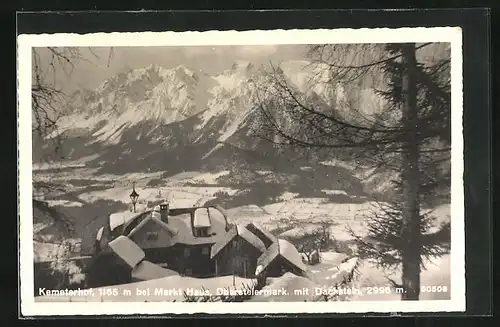 AK Haus /Ennstal, Kemeterhof mit Dachstein
