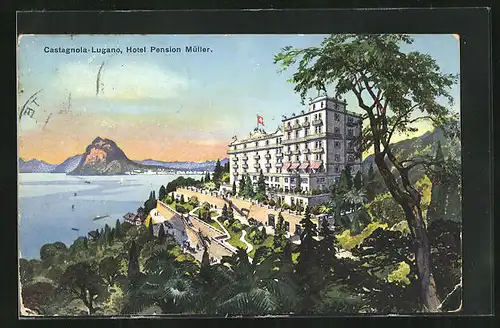 AK Castagnola-Lugano, Hotel Pension Müller