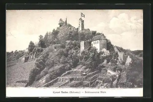 AK Baden, Schlossruine Stein