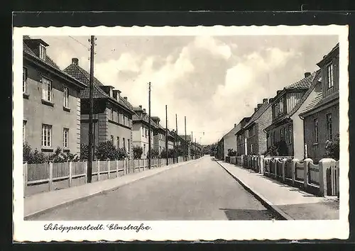 AK Schöppenstedt, Elmstrasse mit Einfamilienhäusern