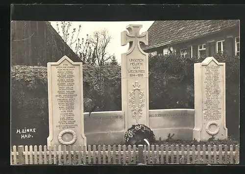 Foto-AK Michelfeld, Kriegerdenkmal 1. Weltkrieg 1914-18
