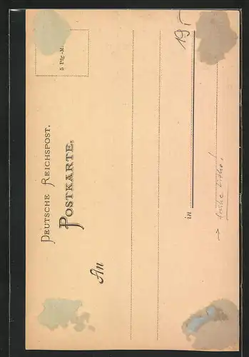 Lithographie Weimar, Goethes Herrenhaus am Park, früher Druck