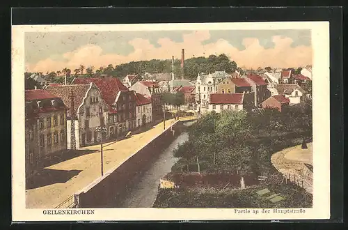 AK Geilenkirchen, Partie an der Hauptstrasse