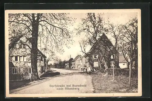 AK Burscheid, Dorfstrasse im Ort