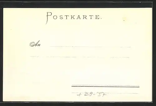 Passepartout-Lithographie Stuttgart, Johanniskirche, Wappen