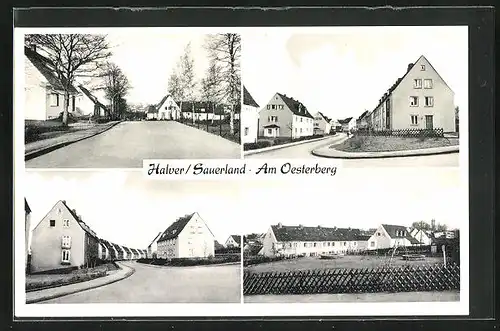 AK Halver /Sauerland, am Oesterberg, Strassenpartien mit Gebäudeansichten, Kinderspielplatz