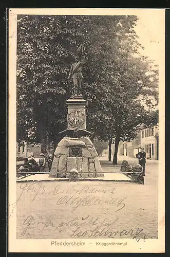 AK Pfeddersheim, Kriegerdenkmal