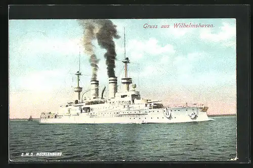 AK Wilhelmshaven, Kriegsschiff SMS Mecklenburg