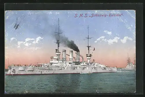 AK Kriegsschiff SMS Schleswig-Holstein