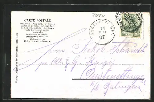 AK Stuttgart, Anlagensee mit Residenzschloss