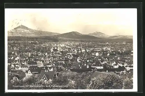 AK Göppingen, Totalansicht mit Hohenstaufen