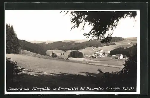 AK Illingmühle /Gimmlitztal, Totalansicht aus der Ferne