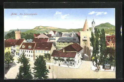 AK Jena, Johannisplatz mit Stadttor